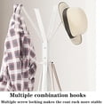 thumbnail image 4 of SUSUZI 5.6 ft Coat Rack 12 Hooks Freestanding  Hall Tree, Living Room Floor Hat Clothing Display Stand, White, 4 of 4