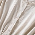 thumbnail image 5 of ZQUUVOU Cotton Linen Dresses for Women Short Sleeve Crewneck Lightweight Midi Drsses Casual Breathable Summer Dress Beige, 5 of 5