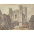 thumbnail image 2 of Joseph Mallord William Turner 24x20 Gold Ornate Framed and Double Matted Museum Art Print Titled - St. Augustine's Gate, Canterbury (Between 1792 and 1793), 2 of 4