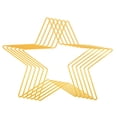 thumbnail image 1 of Unique Bargains 9.8' Length Star Dream Catcher Rings, 6 Pcs Metal Macrame Wreath Floral Ring Hoop, Gold Tone, 1 of 6