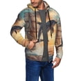thumbnail image 2 of Kdxio Sailing Dancing Dolphin Print Men Hoodies Casual Hoodies for Men with Zip Pockets Full Zip Long Sleeve Sweatshirt Sports Hooded Jacket-3X-Large, 2 of 5