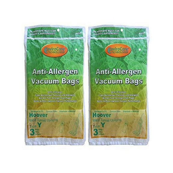 Vacuum Cleaner Bags Compatible with Hoover Windtunnel Type Y Hepa Vacuum Bags 6pk with Closure &