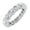 Platinum, variant on Panama - Bar Set Round Cut Diamond Eternity Band