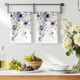 thumbnail image 3 of Navy Blue Flowers Kitchen Towels Set of 1, Spring Floral Elegant Pastoral Watercolor Absorbent Dish Towels for Kitchen, Microfiber Hand Towel, Quick Drying Tea Towel for Cleaning Dishcloths, 3 of 7