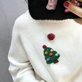thumbnail image 3 of Bangcool 2PCS Christmas Craft DIY Xmas Tree Pom Pom Brooch Accessories Hair Accessories, 3 of 10