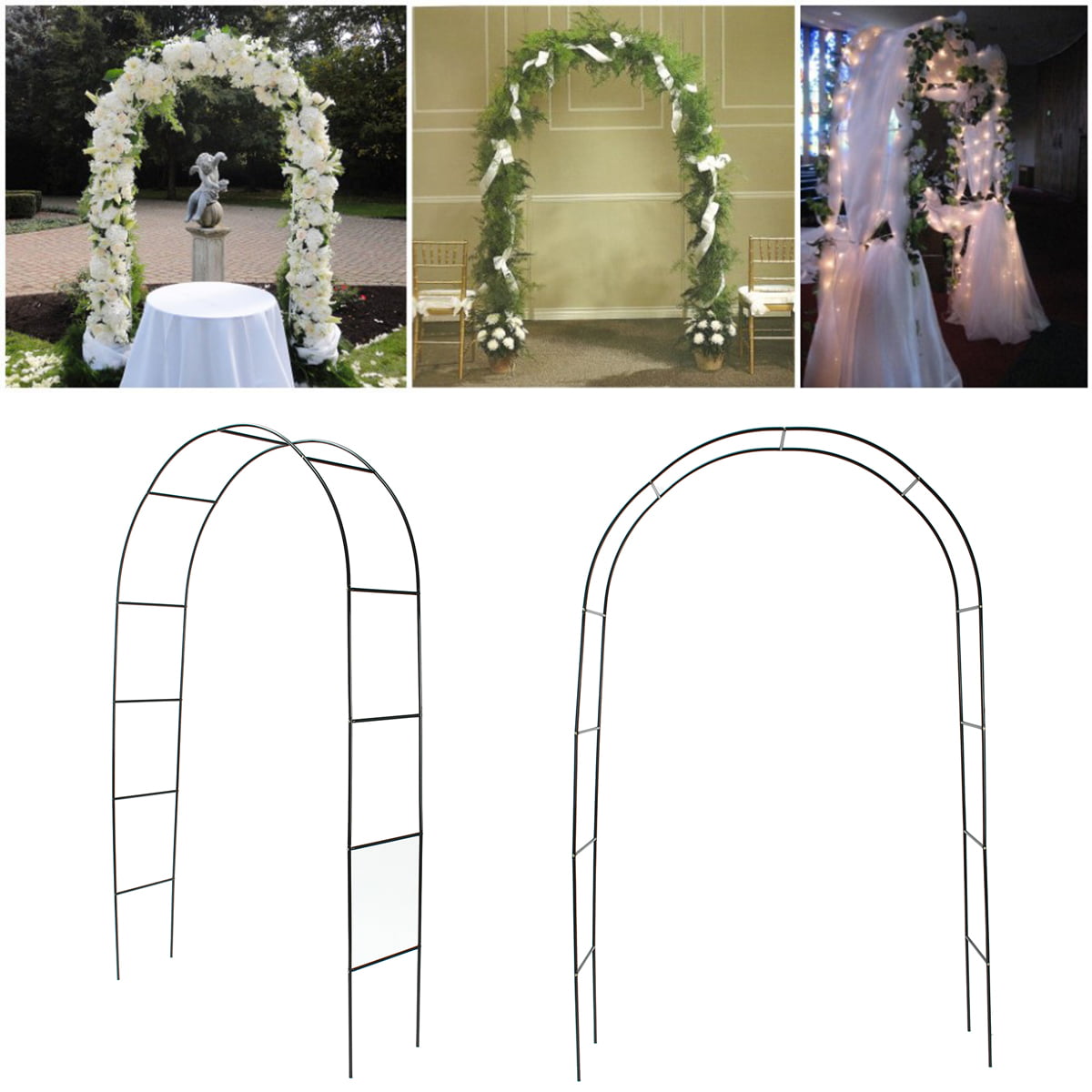 95'' Iron Arch Way Assemble Door Wedding Party Bridal Prom Garden Floral Gate UK 