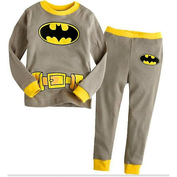 Conjunto de pijama unisex para niños Marvel Dc Superhero, sudadera, tops, pantalones largos, ropa de dormir