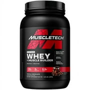 Muscletech Platinum Whey Plus Muscle Builder Protein Powder, 30g Protein, Chocolate, 18 Servings