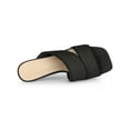thumbnail image 4 of BLISSFUL STEP Slide Heels Mules Block Heel Sandals for Women Black 7, 4 of 6