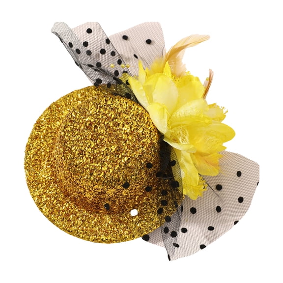 lixuesong 20s Theme Party Mesh Fascinator Hat Hair Clip with Flower Clipon Hat Masquerades Cocktails Party Dressingup Accessories