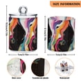 thumbnail image 5 of Yayeee 2 Pack Qtip Holder Bathroom Cotton Swab Canister with Lid Clear Dispenser Set, Colorful Black, 5 of 6