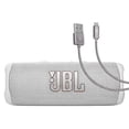 thumbnail image 1 of Altavoz JBL Flip 6 blanco impermeable con cable Case Logic, 1 of 5