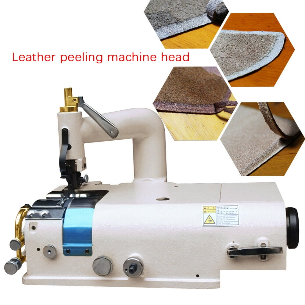 Anqidi Leather Skiving Machine SM-801 Industrial Electric Leather Peeling Machine Bag Leather Edge Skiver Peeler Head Leather Thinning Shovel Skin Cutter Tool 1200Rpm 50mm
