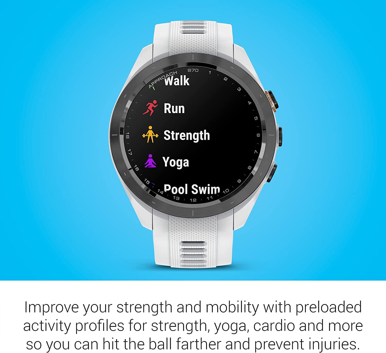 Garmin Approach S70S, White (42mm) with Accessories