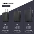 thumbnail image 5 of Travelhouse 3 Piece Hardside Luggage Set Hardshell Lightweight Suitcase with TSA Lock Spinner Wheels 20in24in28in.(Black), 5 of 10