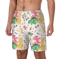 thumbnail image 2 of Uemuo Cute Baby Dinosaurs Pattern Mens Swim Trunks Quick Dry Board Shorts with Mesh Lining, Stretch Beach Shorts Quick Dry No-Chafing Board Shorts-XX-Large, 2 of 9