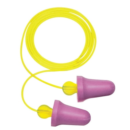No-Touch Foam Plugs, Polyurethane, Corded, 100 pair per box