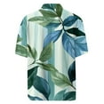 thumbnail image 5 of Men Hawaiian Shirt Short Sleeves Printed Button Down Shirts Summer Beach Mens Shirts Clearance 06-Sky Blue 3XL, 5 of 5