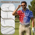 thumbnail image 5 of Garronmavis 250th Anniversary Matching Golf Shirts for Couple Lightweight Mens Hawaiian Shirt Summer Lapel Business Casual Office Work Dress Keep Cool in Hot Weather Quick Dry, 5 of 6