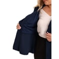 thumbnail image 5 of Agnes Orinda Women's Plus Size Office Work Double Lapel Button Peplum Blazer Jackets 4X Navy Blue, 5 of 5