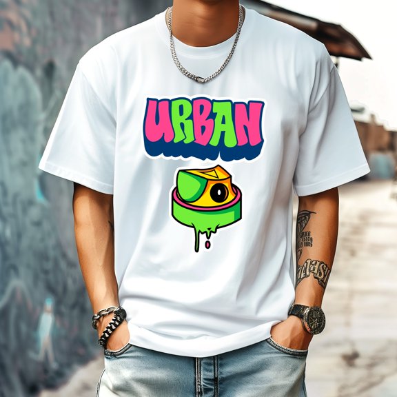 Men's T Shirt Round Neck Patterned Tee Summer New Sports Shirt Vintage Style Gift for Friends XS