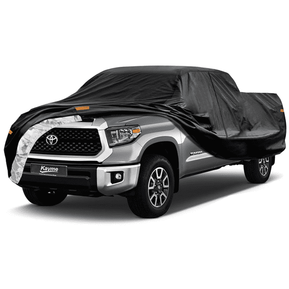 Kayme 6 Layers Waterproof Heavy Duty Outdoor Truck Cover, Custom Fit Toyota Tundra(2006-2021) Regular Cab Short Bed， Black