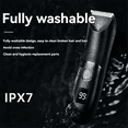 thumbnail image 6 of Men'S Body Hair Trimmer Lighting Waterproof Design Electric Shaver for Wet/Dry Use Ideal for Chestback Groin Hair Care, 6 of 10