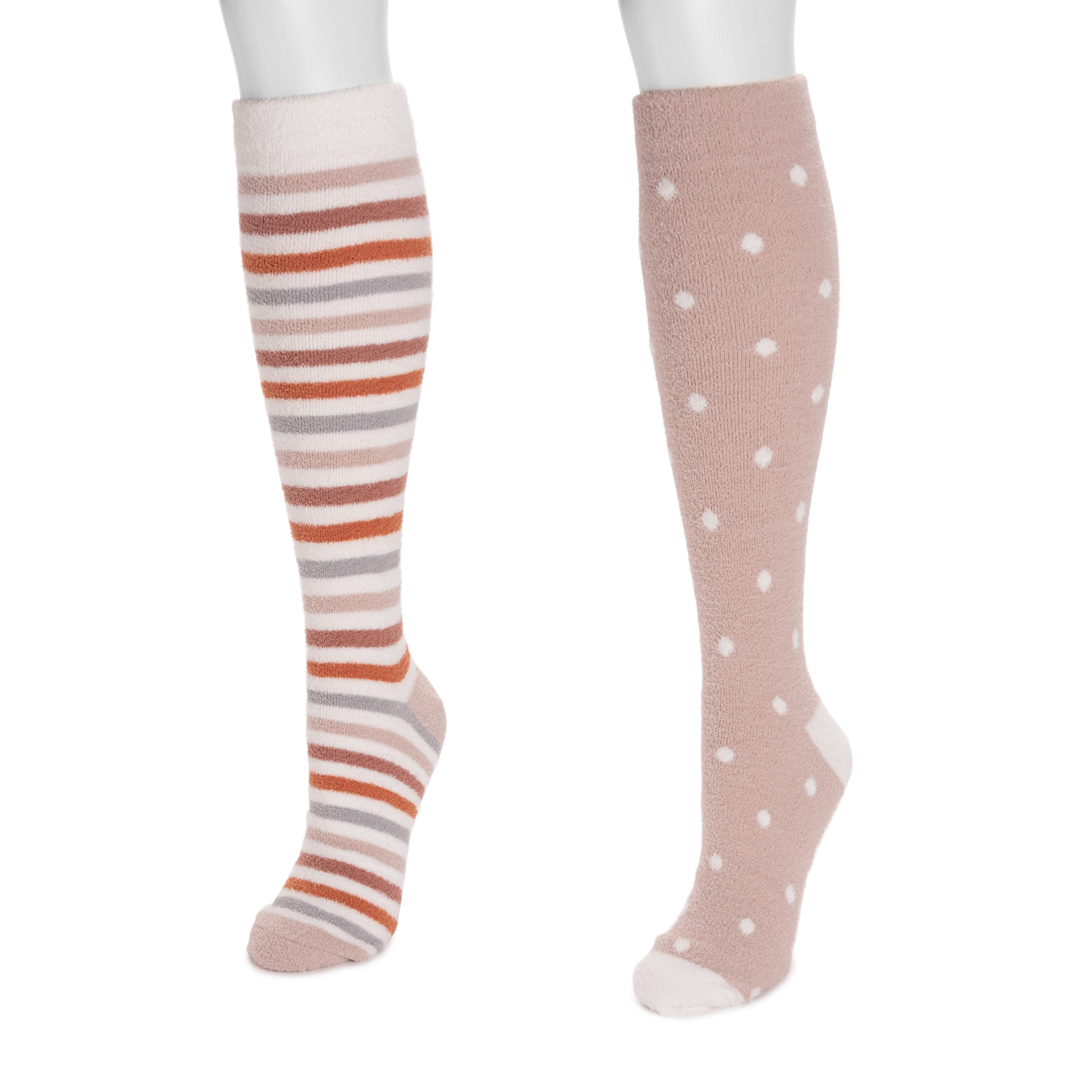 MUK LUKS Women's Women's 2 Pack Knee High Compression Cozy Socks