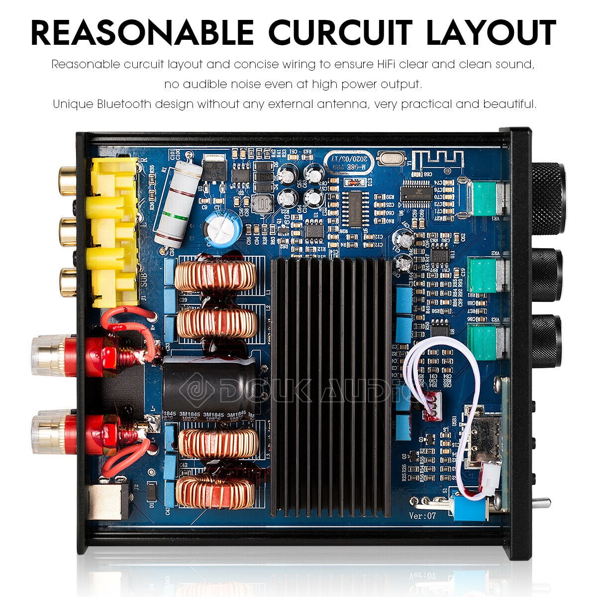 Buy Douk Audio Hifi black Bluetooth 5.0 Power Amplifier Stereo