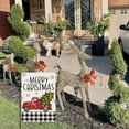 thumbnail image 4 of Merry Christmas Garden Flags 12.5x18 Double Sided Chritams Tree Yard Flag Buffalo Plaid Burlap Farmhouse Welcome Decorative Flags for Outside Outdoor Lawn Xmas Decoration, 4 of 6