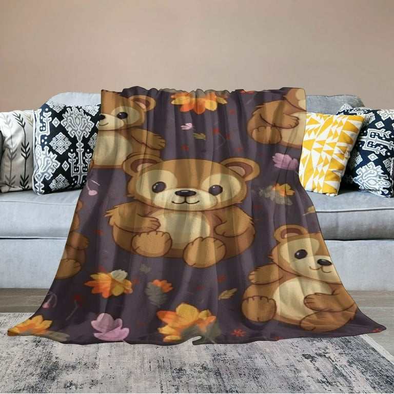 ARISTURING Cute Teddy Bear Throw Blanket Ultra Soft Warm All Season Bear Animals Decorative Blankets for Bed Chair Car Sofa Couch Bedroom Walmart