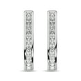 thumbnail image 2 of Diamond 1 ct tw Hoop Earrings in 14K White Gold, 2 of 3