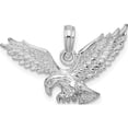 thumbnail image 4 of Sterling Silver Polished Textured 3D Landing Eagle Pendant - Jbsp, 4 of 5