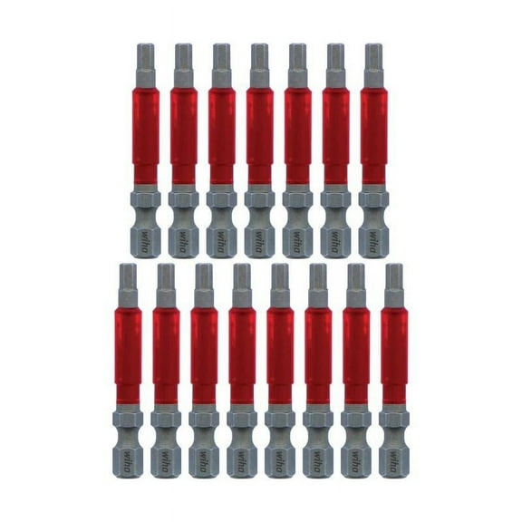 Wiha Tools 76673 MaxxTor Impact Bit Hex 3/16" - 49mm - 15 Pack