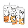 thumbnail image 7 of Yayeee Pot Holders Kitchen Heat Resistant with Pocket 7"x9.8" Cotton Oven Cooking Hot Pads, Gray Cute Cat, 7 of 7