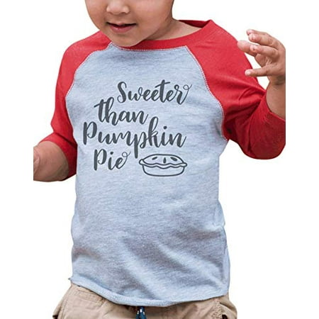 

7 ate 9 Apparel Kids Sweeter Than Pumpkin Pie Raglan Red