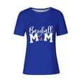 thumbnail image 4 of Meichang T-Shirts Baseball Mom pour Femmes, T-Shirts Graphiques Amusants à Manches Courtes, Col Rond, Blouses Décontractées, Tops de Jour de Match Mother's Day, Bleu S, 4 of 4