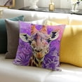 thumbnail image 3 of FCXZI Farmhouse Decor Giraffe Pattern Indoor Pillow Cover 100% Linen 20x20in, 3 of 5
