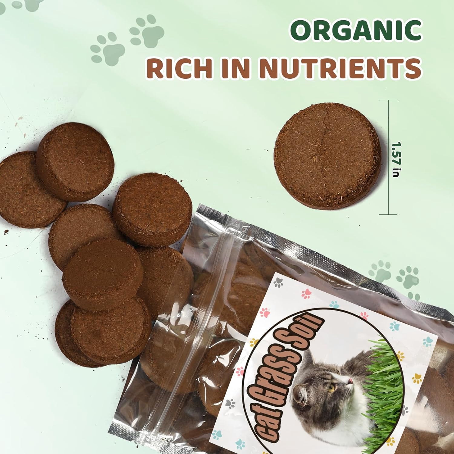 Organic Potting Soil for Indoor Cat Grass, Great Seedling Soil for Wheat Grass, Bermuda, Catnip, and All Indoor Herb Plants