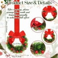 thumbnail image 2 of 2 Pcs 6 Inch Christmas Mini Wreaths for Kitchen with Ribbon Bows Pinecone Small Cabinet Wreath Garland for Door Window Farmhouse Christmas Party Decorations, 2 of 7
