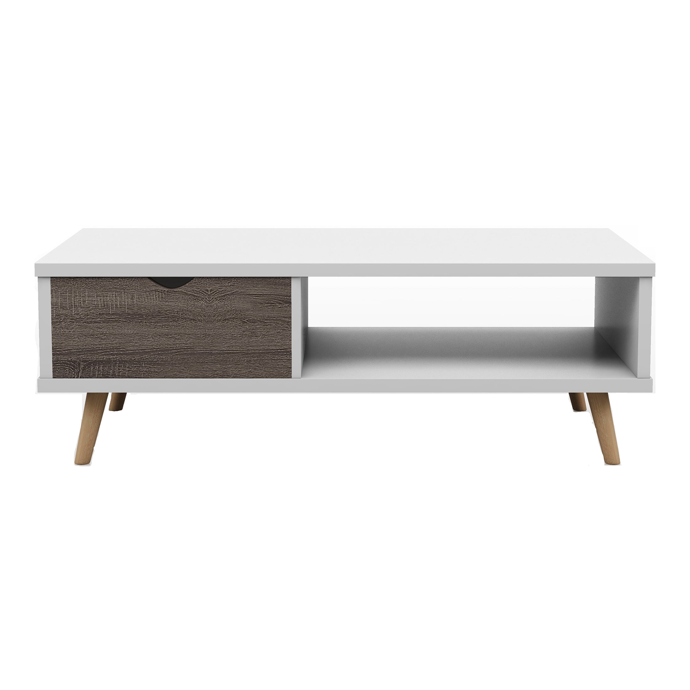 Furniture of America Dominique 1-Drawer Coffee Table, White