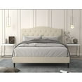 thumbnail image 5 of Home Design Mason Full Upholstered Platform Bed with Button Tufted, Bed Frame with Curved Headboard for Adult, Gray, Easy Assembly, 5 of 5