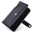 thumbnail image 4 of Para Honor Magic6 5G Funda tipo billetera con bolsillo con cremallera y tarjetero Funda de cuero para teléfono con 2 correas, 4 of 4