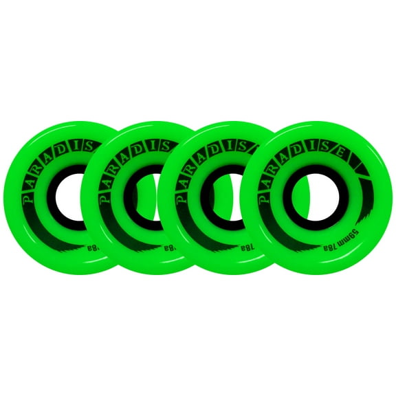 SKATEBOARD CRUISER WHEELS 59mm 78a GREEN Paradise Old School Filmer