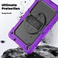 thumbnail image 4 of Funda para Samsung Galaxy Tab A9 Plus 11'' 2023 (SM-X210/X216/X218), Funda Protectora Resistente a Golpes con Protector de Pantalla, Soporte Giratorio de 360°, Correa para Mano/Hombro y Soporte para, 4 of 9