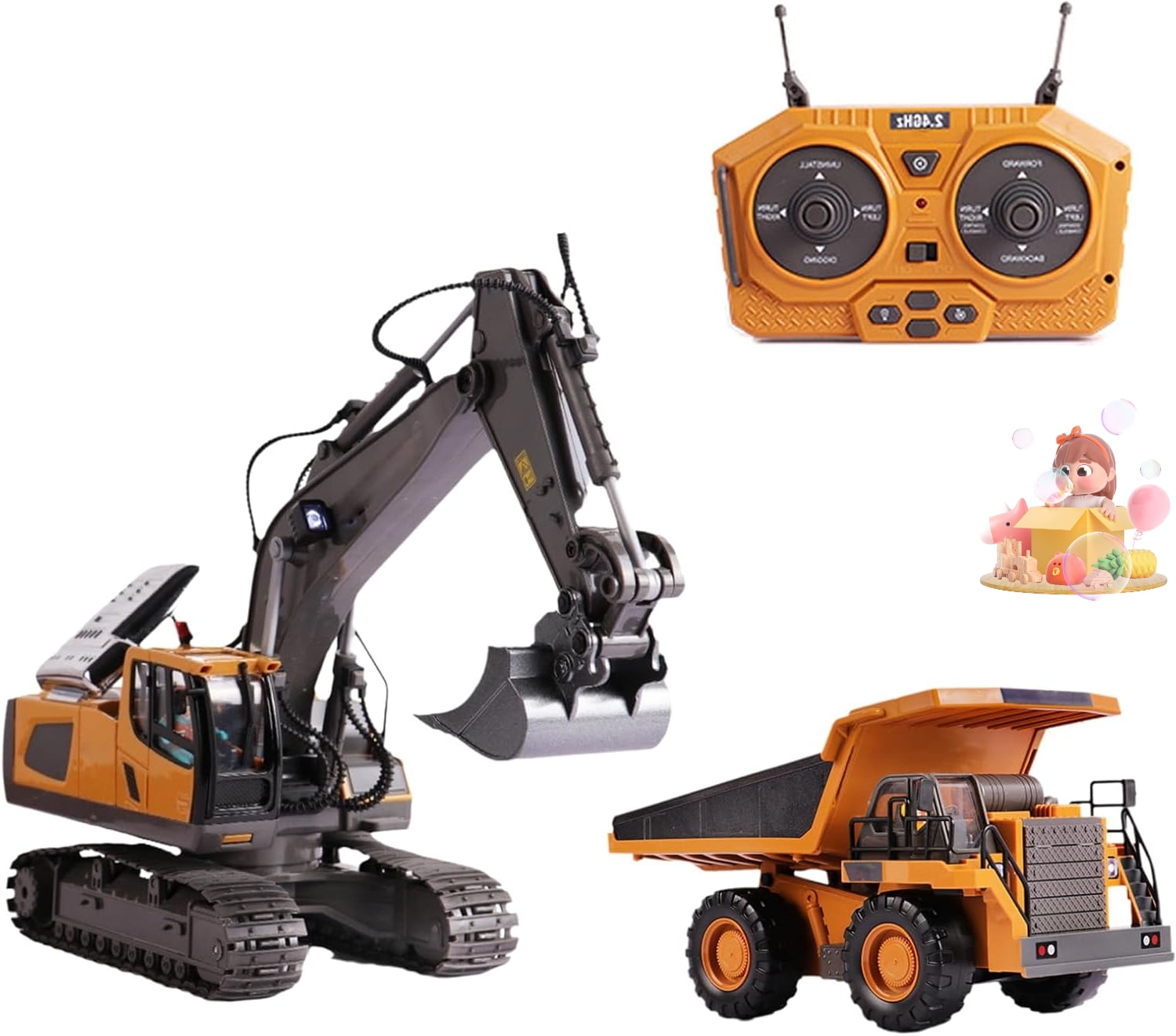 Top Race 15 Channel RC Excavator Construction Tractor with Metal
