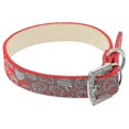 thumbnail image 1 of Adjustable Pu Dog Collar Glitter Heart Traction Rope Pet Supplies For Dog Puppy (red, Size S), 1 of 1