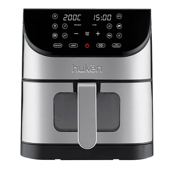 Freidora de Aire MasterChef 6 litros con Ventana Supervisión Acero Inoxidable