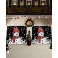 thumbnail image 3 of Garage Door Banner Cover 6 x 13 ft, Christmas Snowman with Cap Xmas Tree Snowflake Black Christmas Garage Door Decorations Holiday Christmas Backdrop Decor for Winter New Year Xmas Party, 3 of 6
