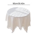 thumbnail image 3 of VOTRUDI Round Linen Tablecloth Coffee Table Cover And Desktop Decor Protective For Bedroom And Living Room 35.43×35.43in, 3 of 6